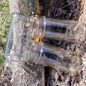 Clear glass jars (3)
